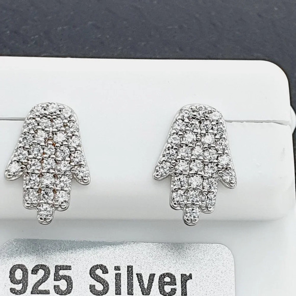 "925 sterling silver luxury CZ earrings for women/girls, Best for gift, … - Picture 6 of 9